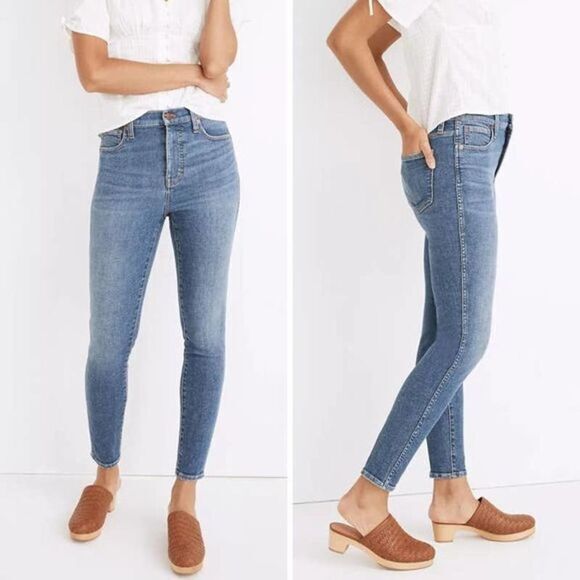 NEW Madewell 10" High-Rise Skinny Crop Jeans in Bradfield Wash, 29 - Picture 2 of 15